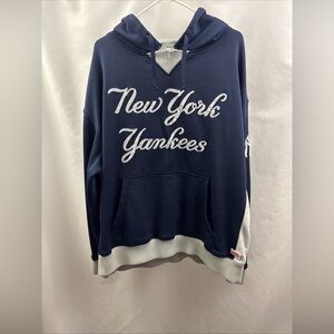 Stitches New York Yankees Hoodie Men 2XL NY MLB Pullover Navy Blue Baseball